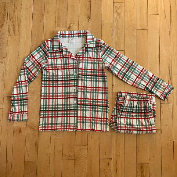 NEW Women's Size Medium Plaid Button Down Pajama Set by Sugar Bee - Picture 3 of 9